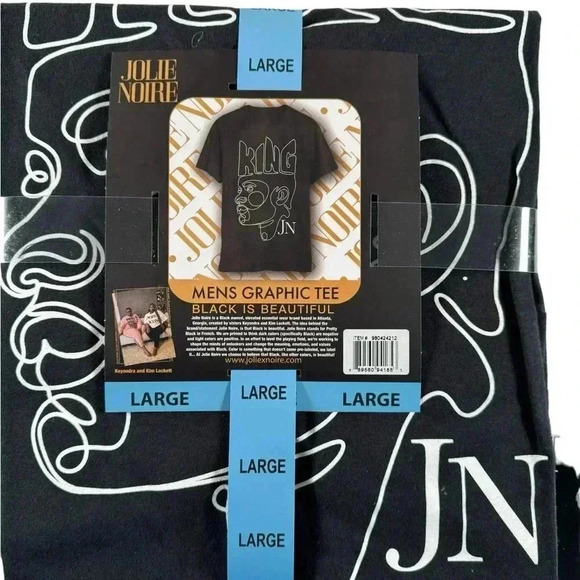 Jolie Noire Men's Black History Graphic Print Short Sleeve Large Crewneck Tee - Picture 6 of 6